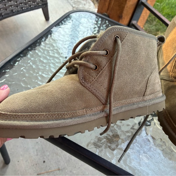 UGG Olive Suede Lace-Up Boots - Picture 8 of 10